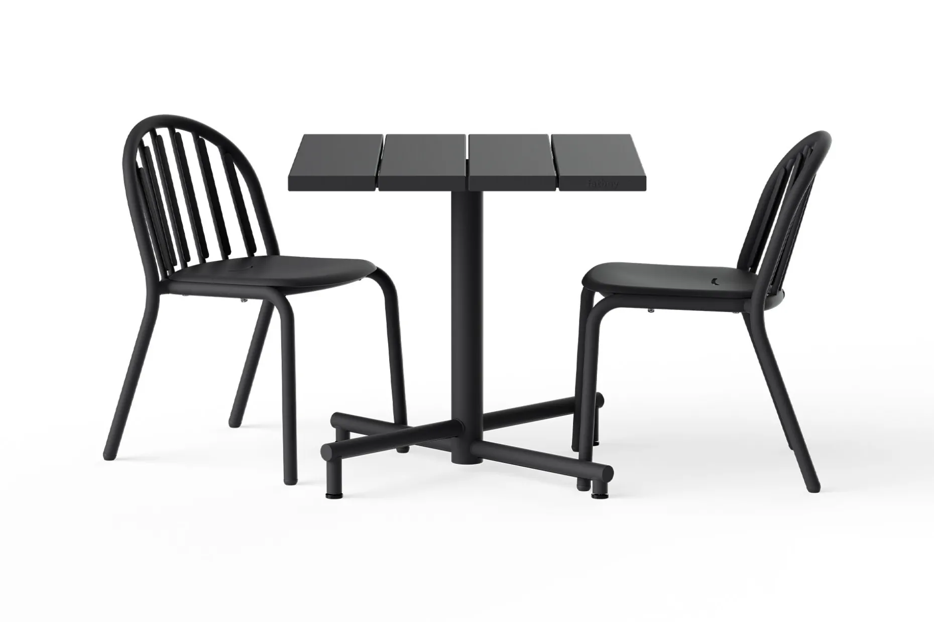 Fred's Square Bistreau Kleine tuintafel vierkant, zwart, 80x80x76 cm