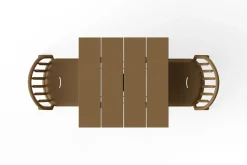 Fred's Square Bistreau Kleine tuintafel vierkant, bruin, 80x80x76 cm