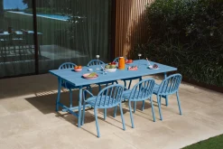 Fred's Table Tuintafel, blauw, 220x100x76 cm