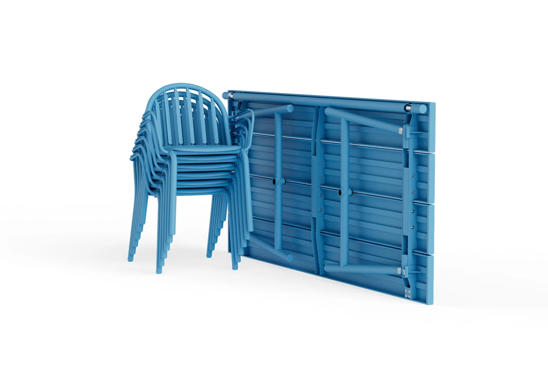 Fred's Table Tuintafel, blauw, 220x100x76 cm