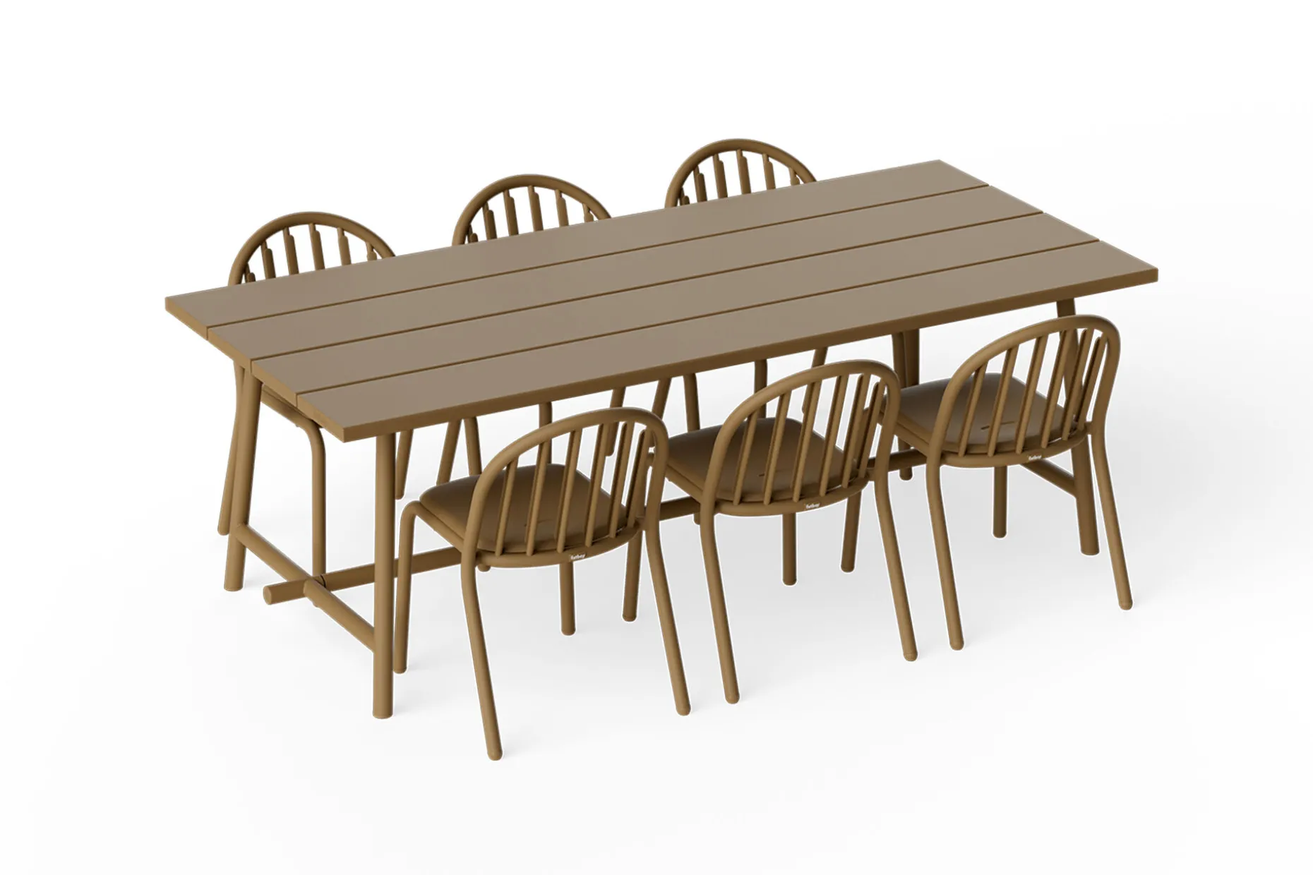 Fred's Table Tuintafel, bruin, 220x100x76 cm