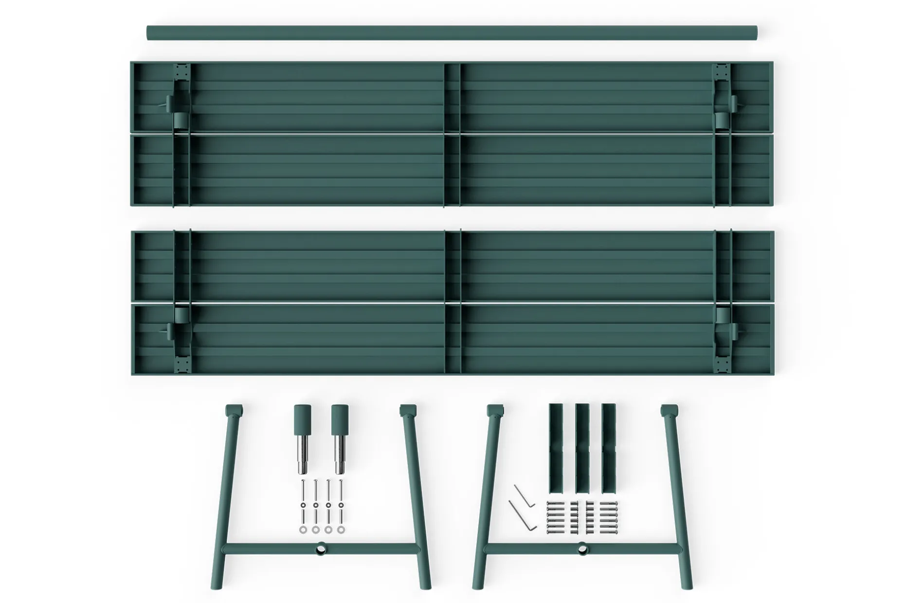 Fred's Table Tuintafel, groen, 220x100x76 cm