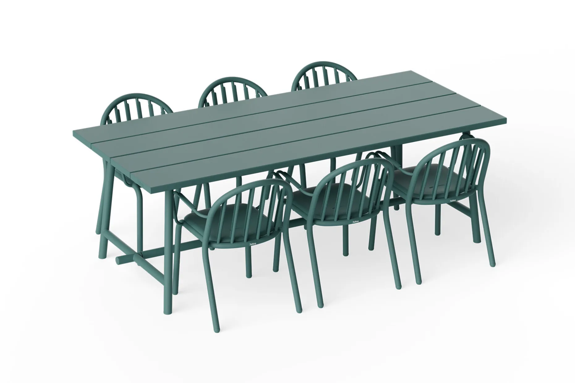 Fred's Table Tuintafel, groen, 220x100x76 cm