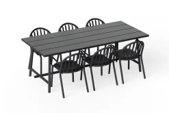 Fred's Table Tuintafel, zwart, 220x100x76 cm