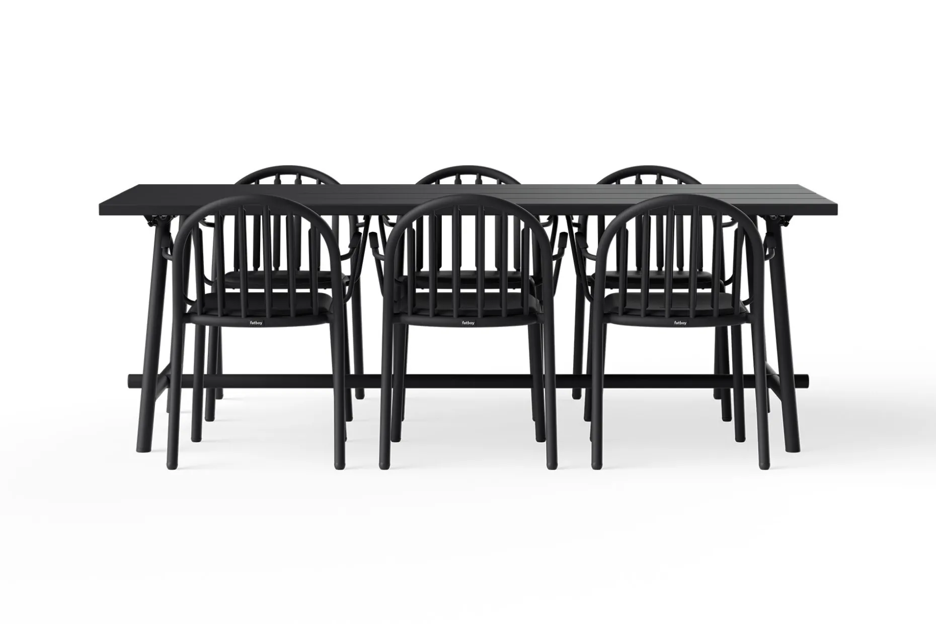 Fred's Table Tuintafel, zwart, 220x100x76 cm