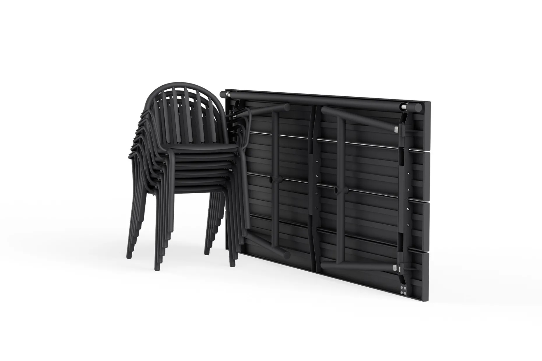 Fred's Table Tuintafel, zwart, 220x100x76 cm