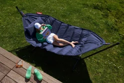 Headdemock Dark Blue Hangmat met standaard, 270x138x110 cm