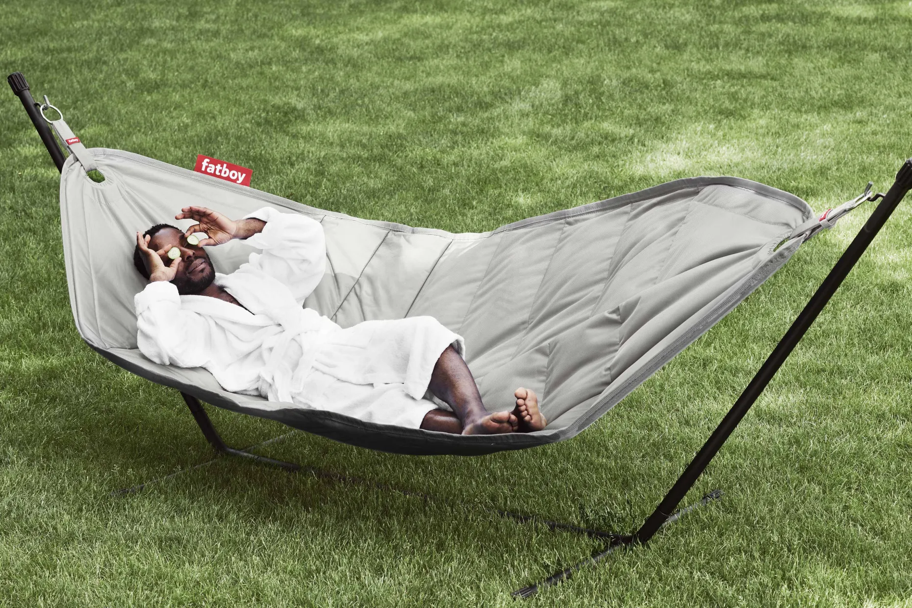 Headdemock Light Grey Hangmat met standaard, 270x138x110 cm