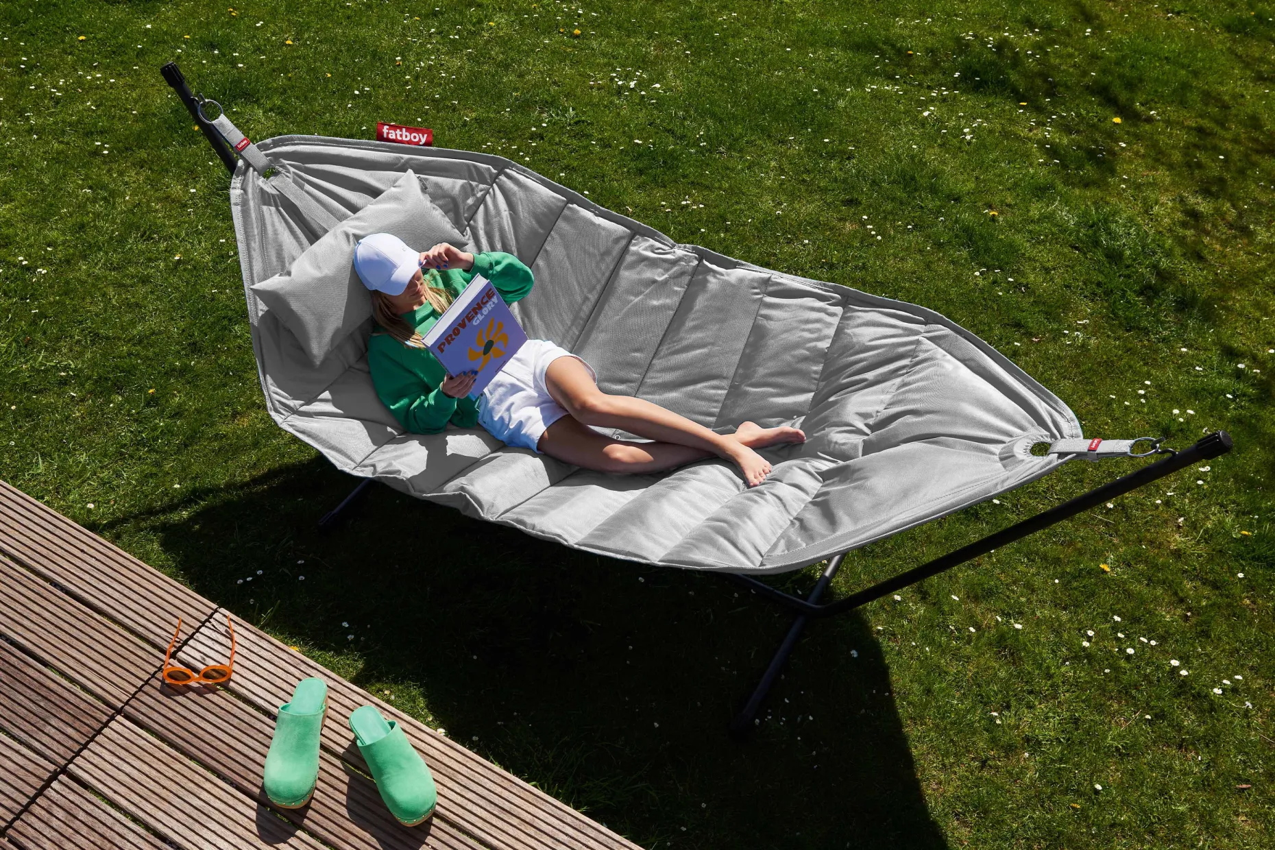 Headdemock Light Grey Hangmat met standaard, 270x138x110 cm