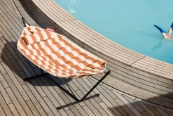 Headdemock Superb Stripe Orange Creme Hangmat met standaard, 270x138x110 cm