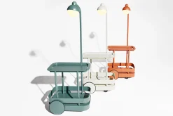 Jolly Trolley Verrijdbare bartafel, wit, 78x55x200 cm