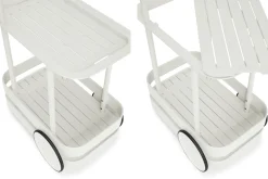 Jolly Trolley Verrijdbare bartafel, wit, 78x55x200 cm
