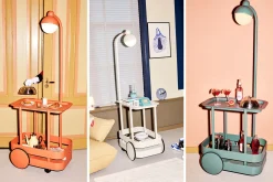 Jolly Trolley Verrijdbare bartafel, wit, 78x55x200 cm