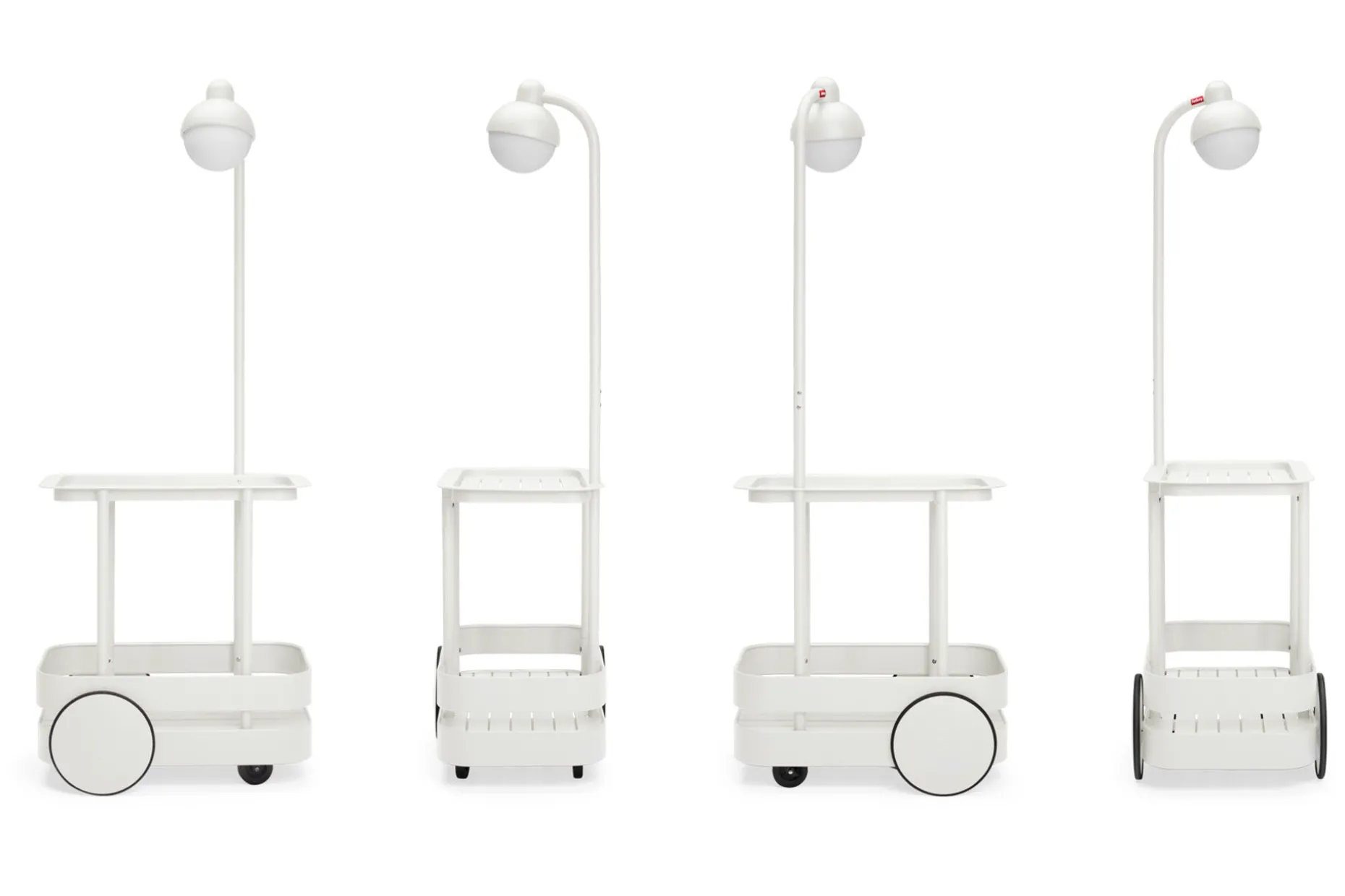 Jolly Trolley Verrijdbare bartafel, wit, 78x55x200 cm