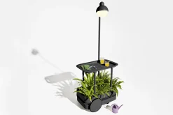 Jolly Trolley Verrijdbare bartafel, zwart, 78x55x200 cm
