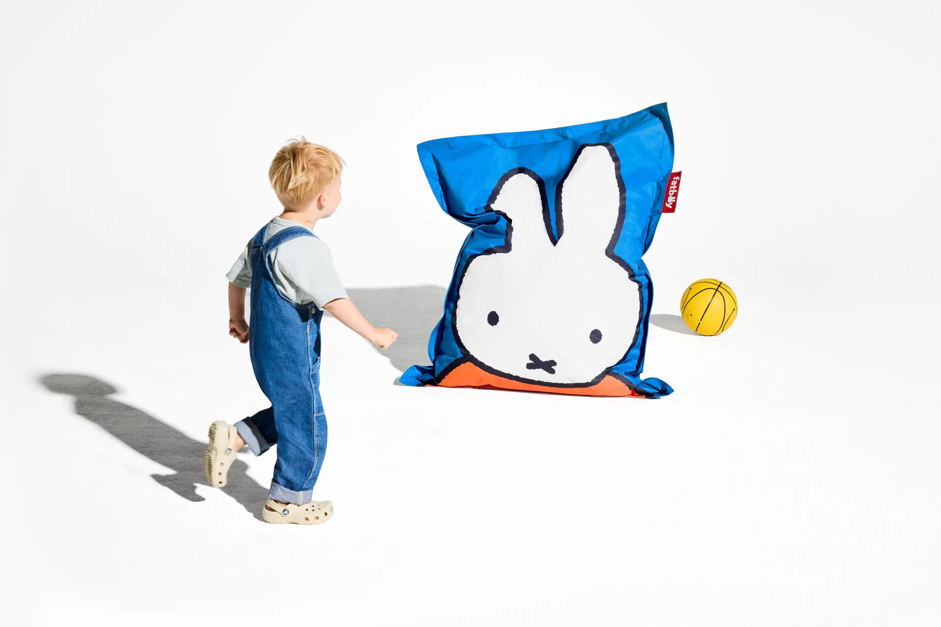 Junior Nylon x Miffy / Boris nijntje zitzak, blauw, 130x100 cm