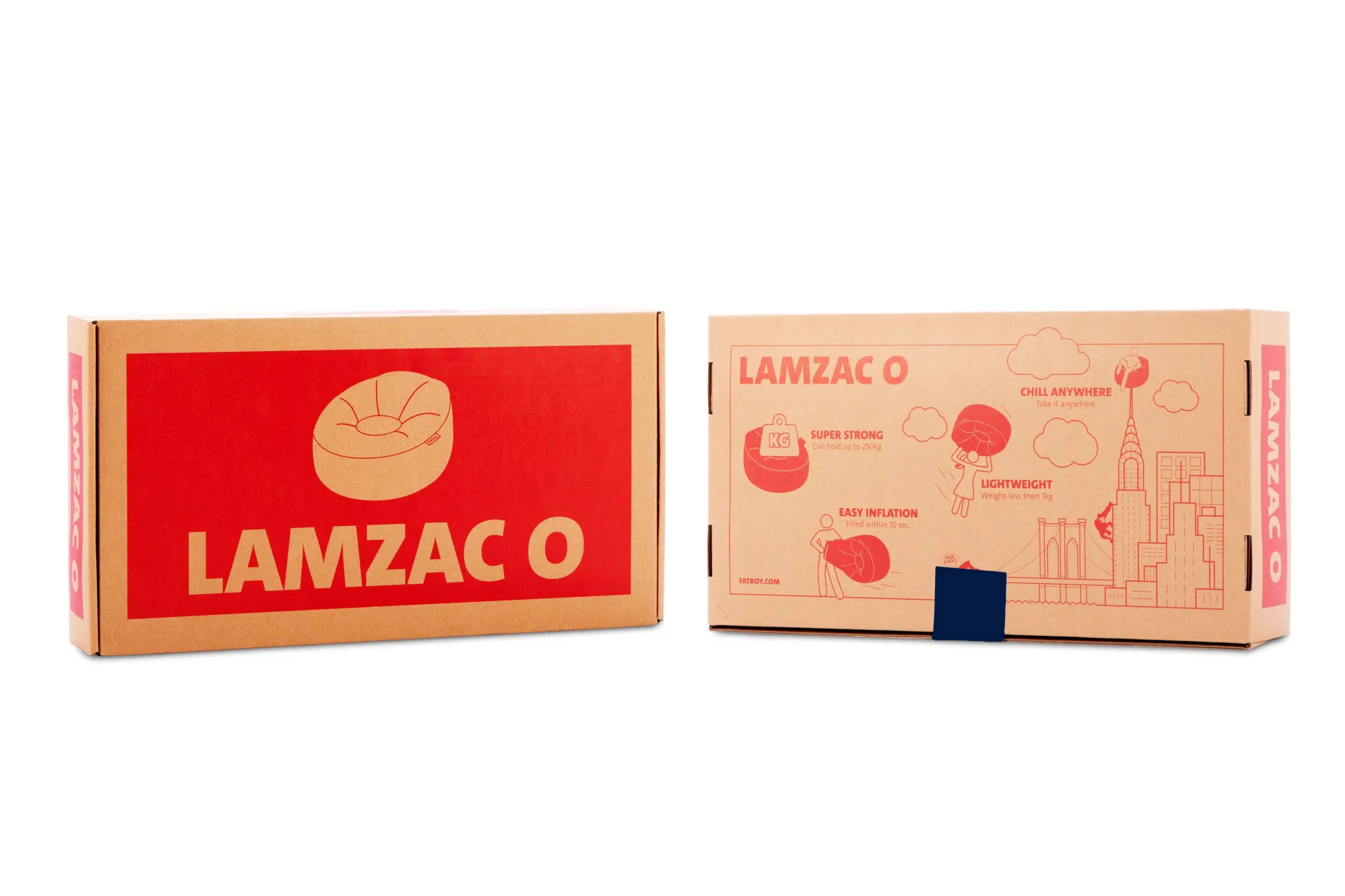 Lamzac O Luchtzitzak, blauw, 110x103x62 cm