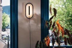 Led's Strip Wandlamp, zwart, 36.5x18.9x7 cm