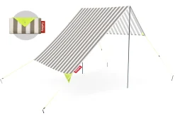Miasun Draagbare strandtent, grijs, 330x190x140 cm