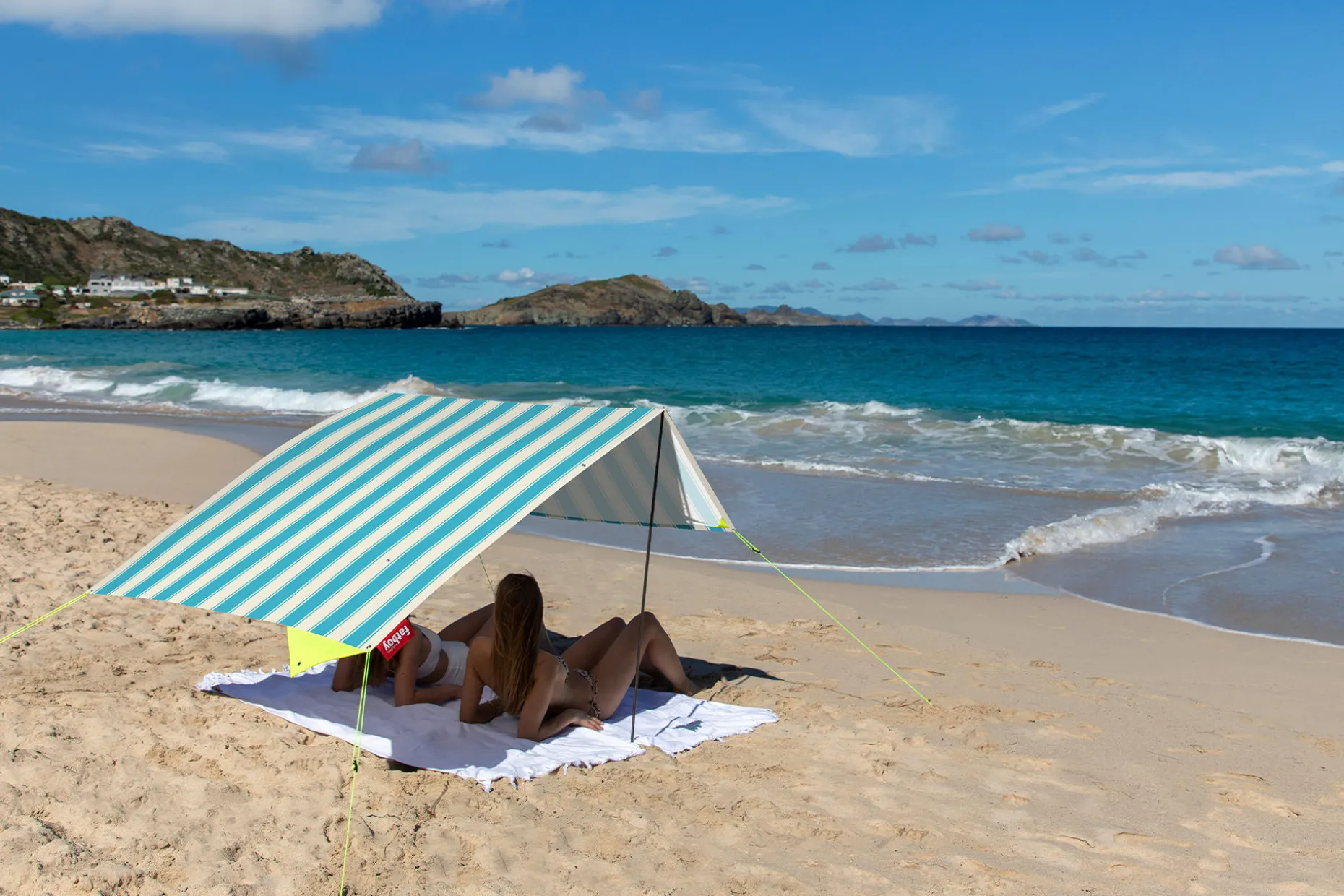 Miasun Draagbare strandtent, meerkleurig, 330x190x140 cm