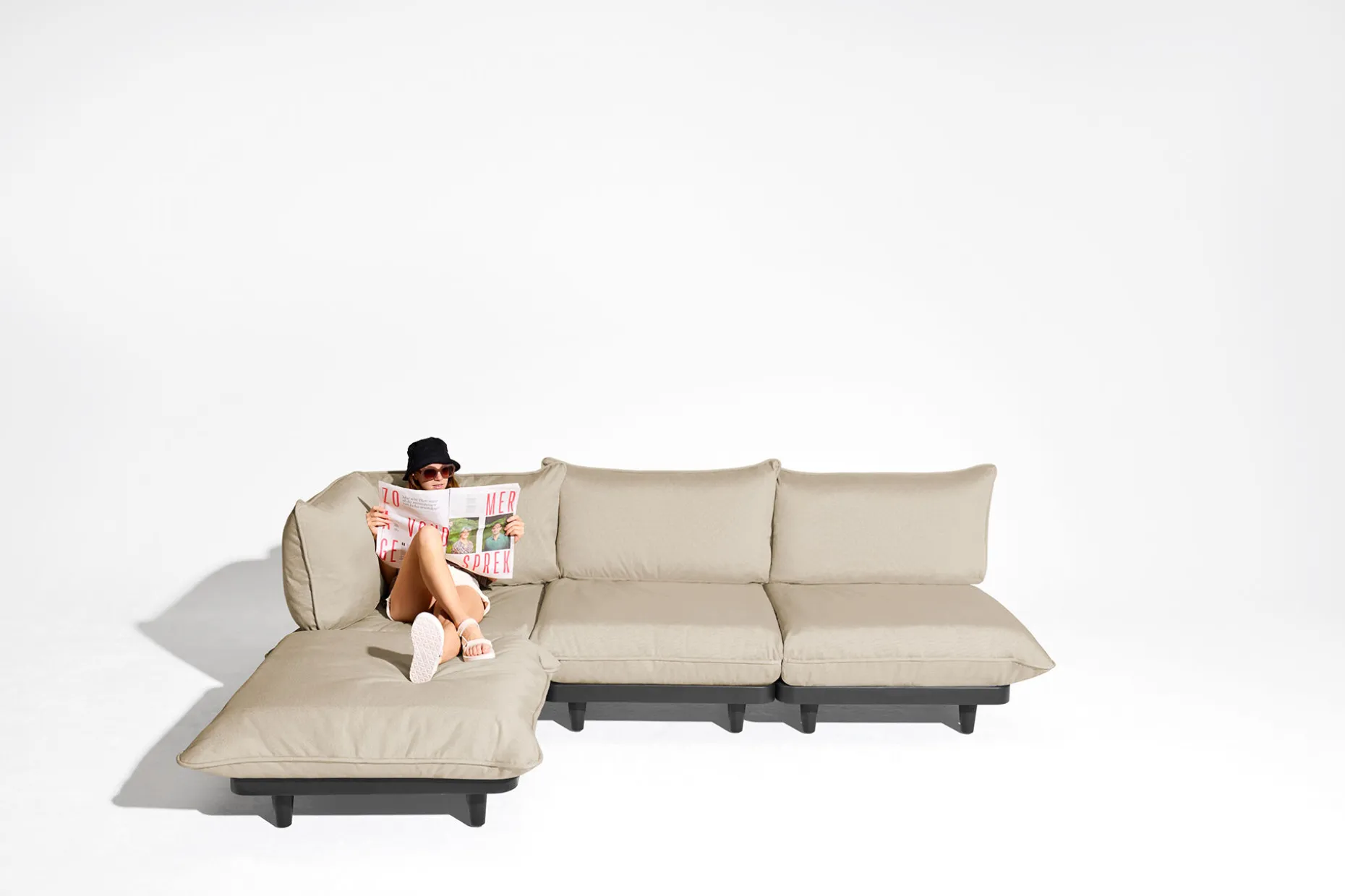 Paletti Corner Seat Royal Modulaire loungestoel hoek, beige, 100x100x90 cm
