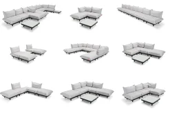 Paletti Daybed Modulaire lounge stoel voor buiten, 190x100x90 cm
