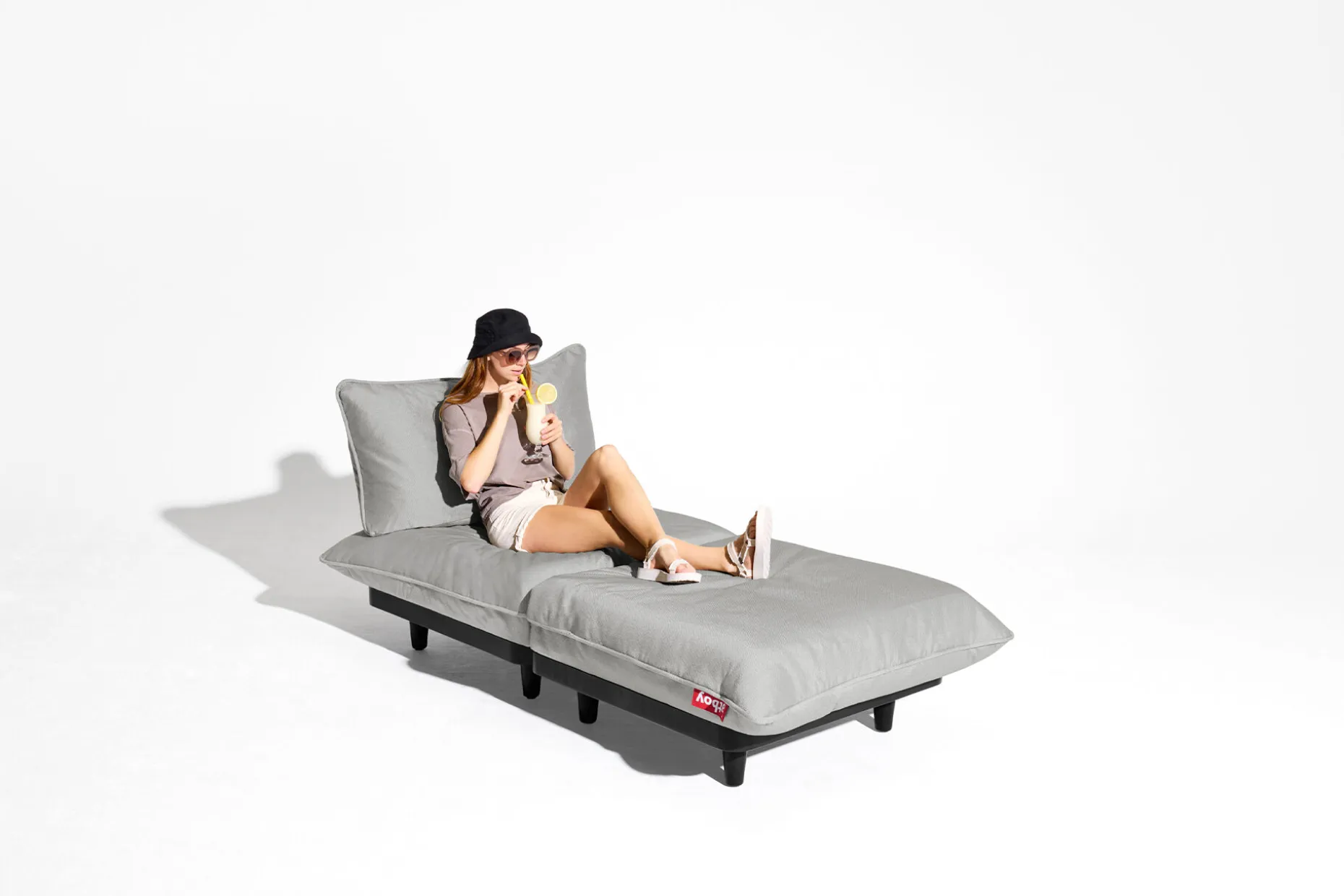 Paletti Seat Royal Modulaire loungebank, grijs, 100x100x90 cm