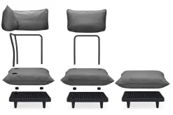Paletti Set Large + Table Modulaire loungeset voor buiten, 280x190x90 cm