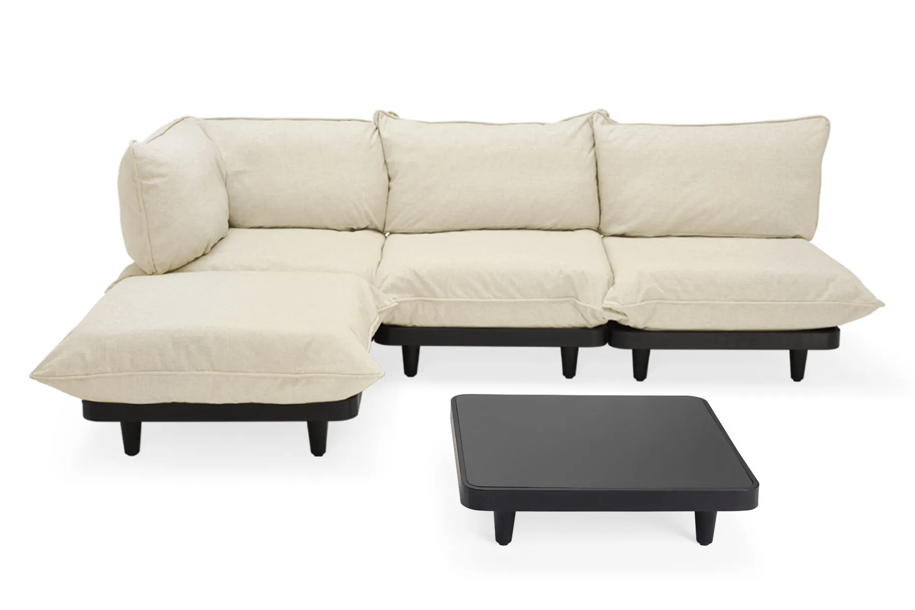 Paletti Set Large + Table Modulaire loungeset voor buiten, 280x190x90 cm