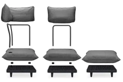 Paletti Set Medium Modulaire loungeset voor buiten, 190x190x90 cm