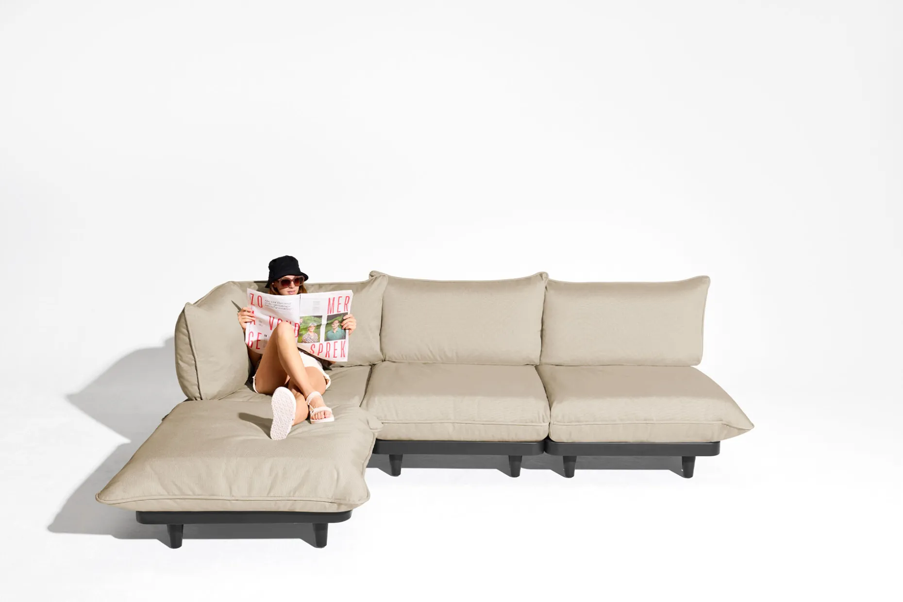 Paletti Set Medium Royal + Table Modulaire loungeset voor buiten, 190x190x90 cm