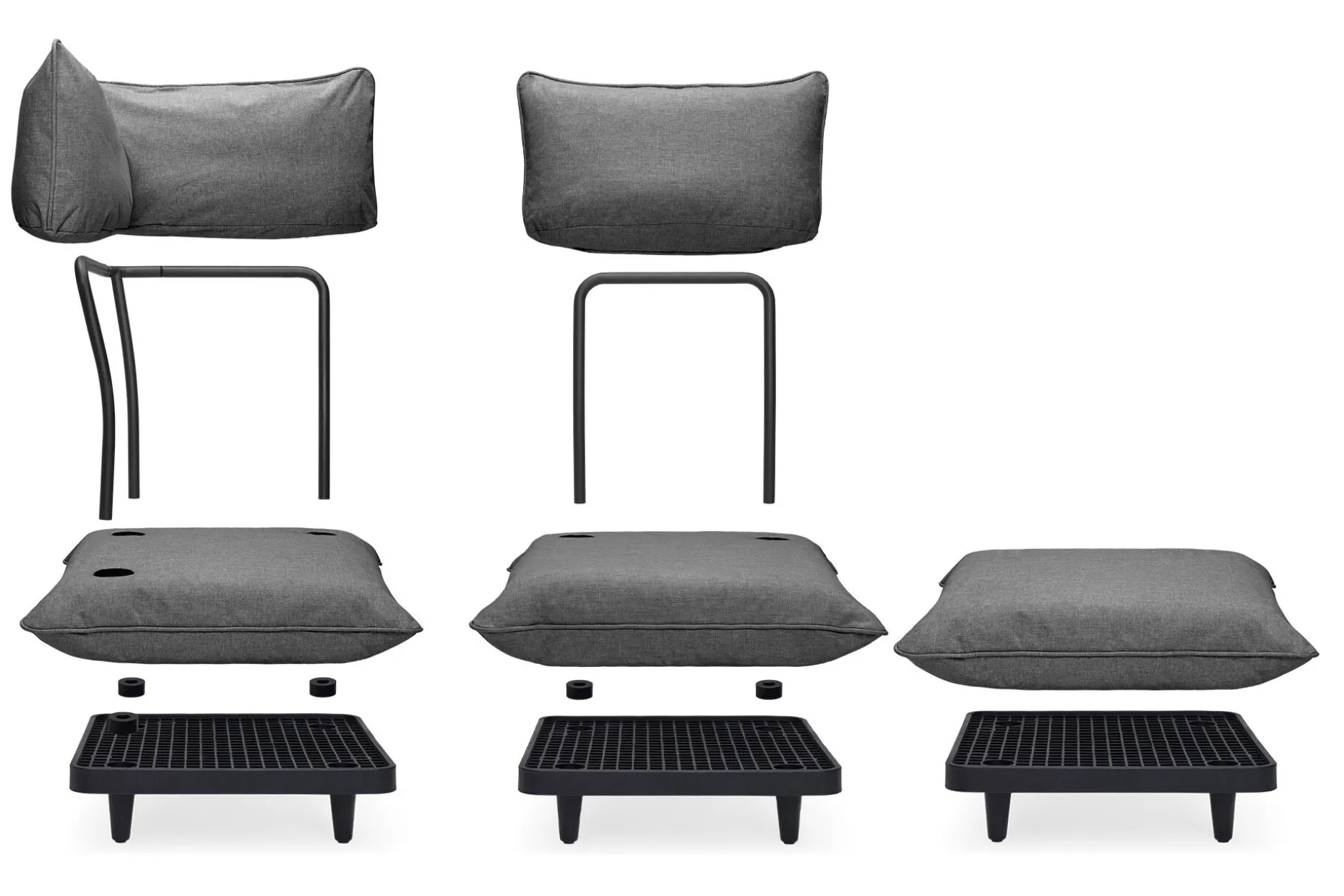 Paletti Set Small Modulaire loungeset voor buiten, 190x100x90 cm