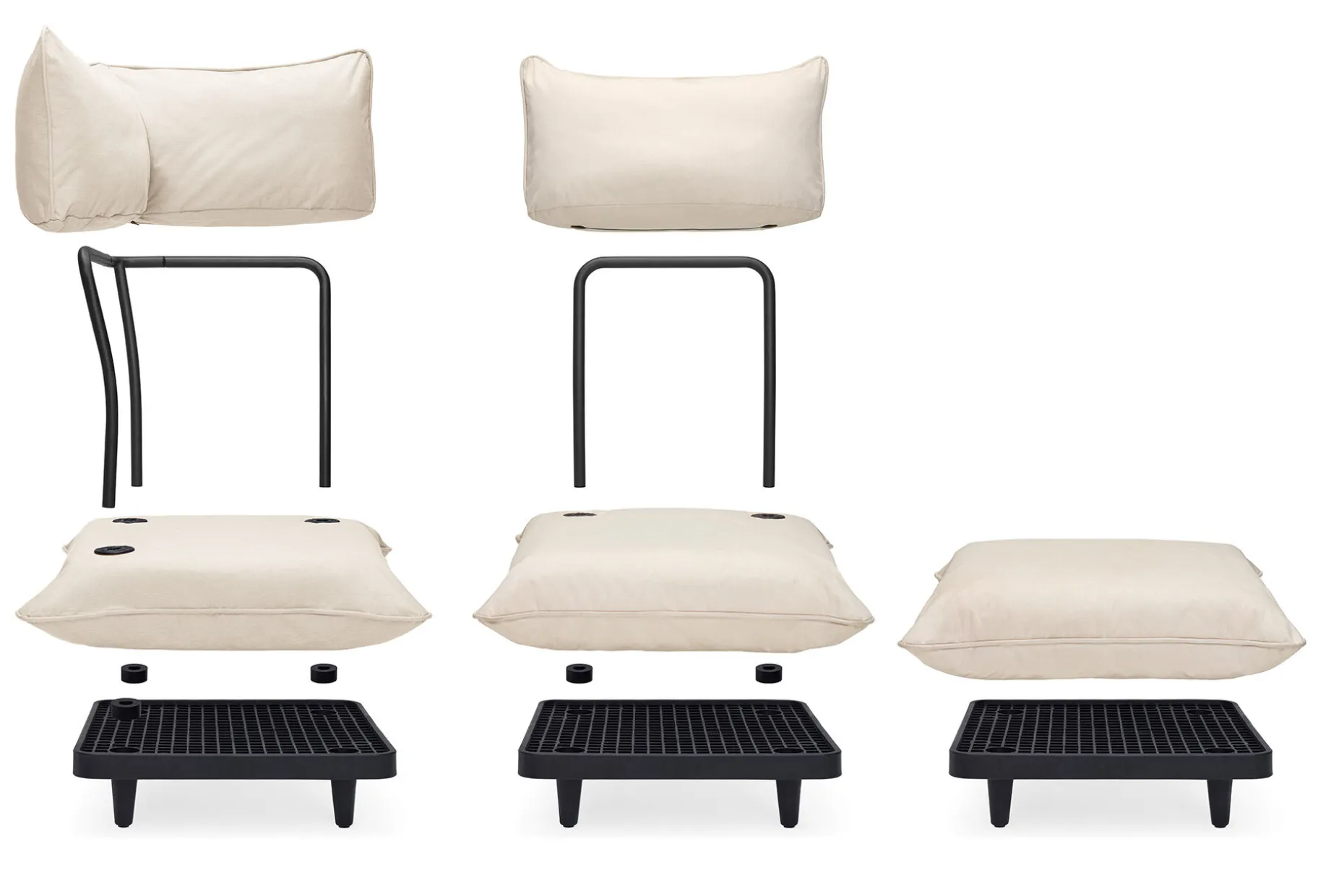 Paletti Set Small Modulaire loungeset voor buiten, 190x100x90 cm