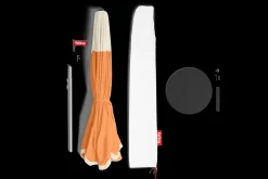 Pensol + Base Black Parasol met voet, 350x350x280 cm