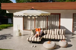Pensol + Base Light Grey Parasol met voet, 350x350x280 cm