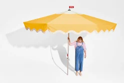 Pensol + Base Light Grey Parasol met voet, 350x350x280 cm