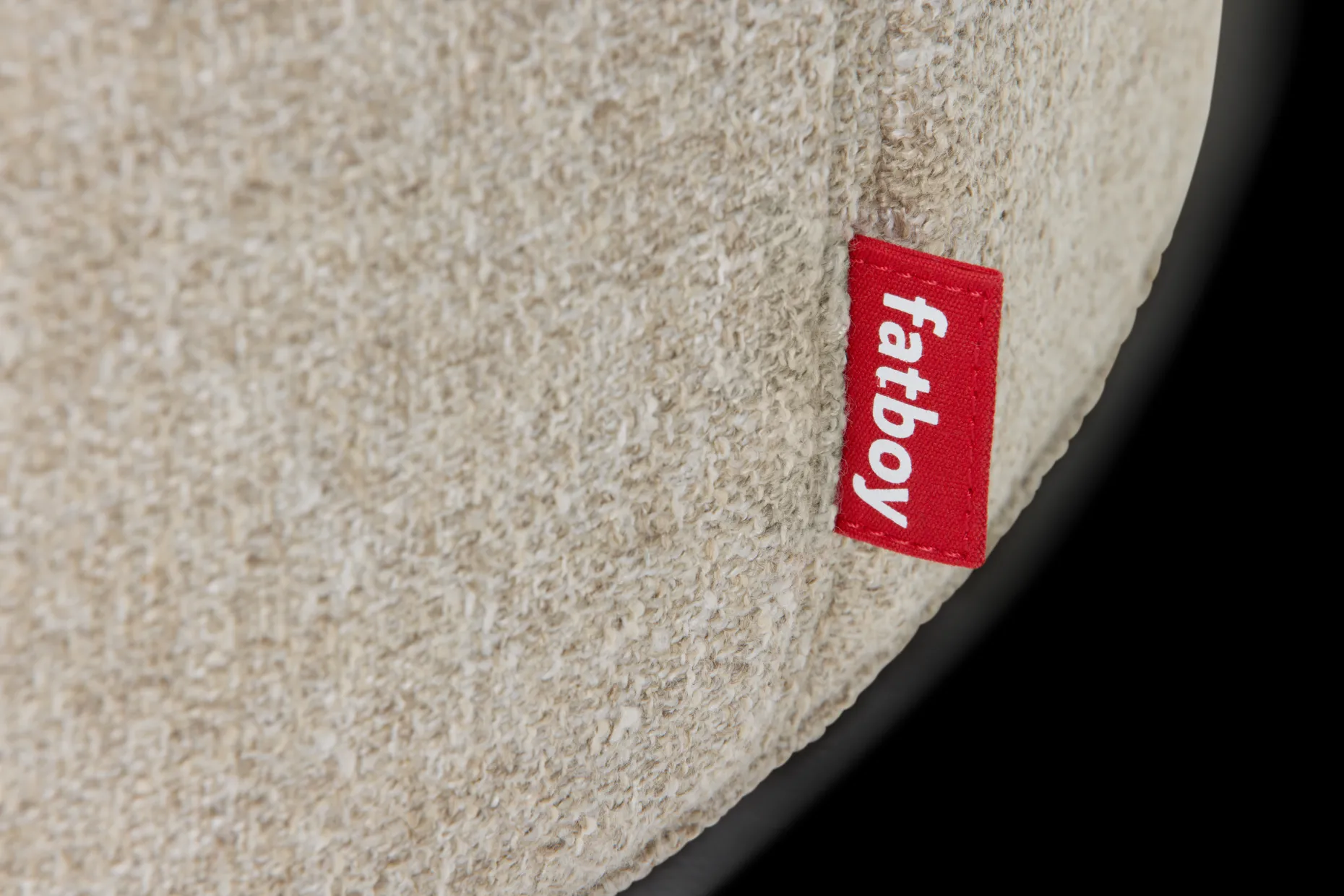 Pfffh Boucle Poef, beige, 90x90x40 cm