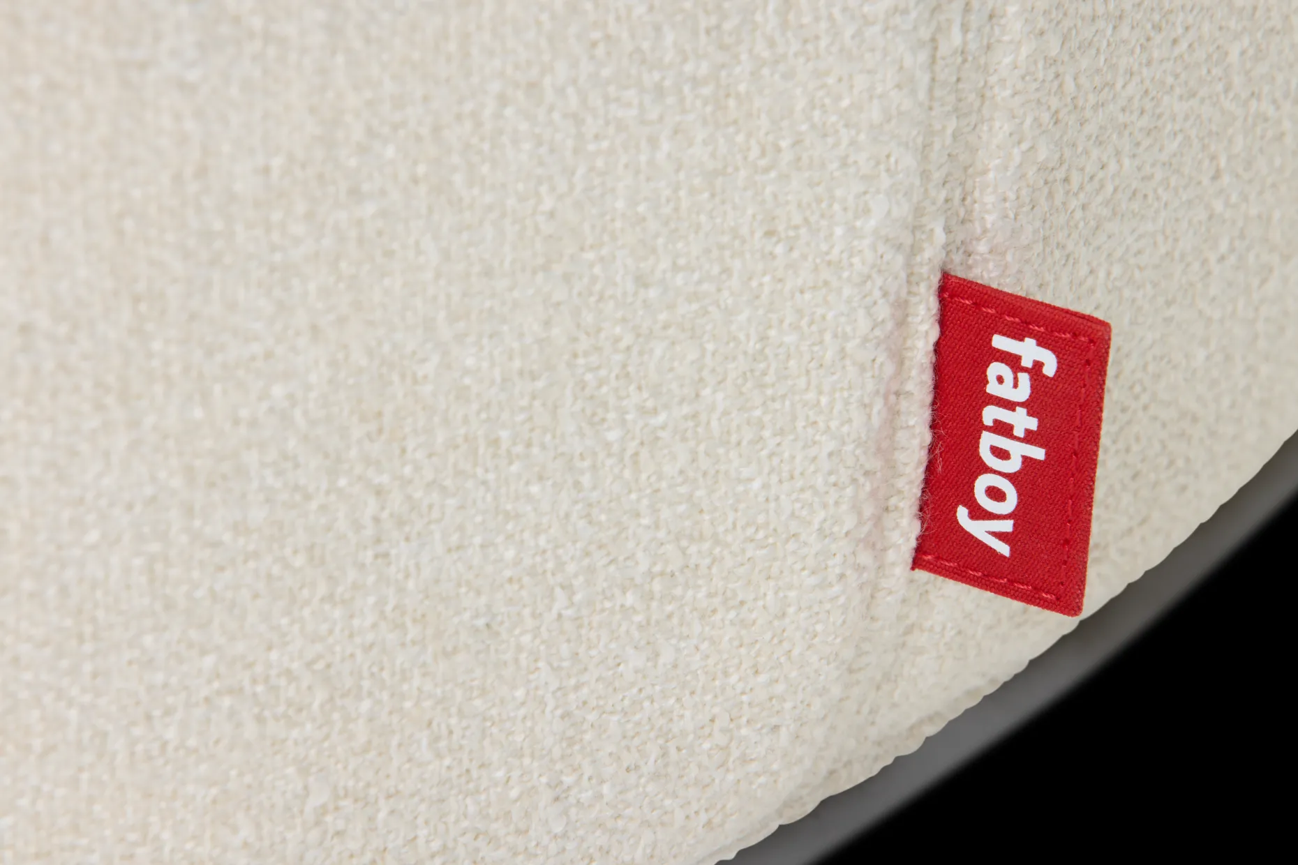 Pfffh Boucle Poef, beige, 90x90x40 cm