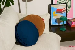 Pill Pillow Cord Sierkussens, blauw, 40x40x7 cm