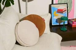 Pill Pillow Cord Sierkussens, beige, 40x40x7 cm