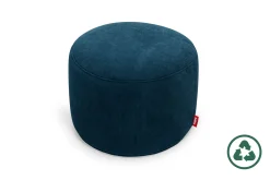 Point Cord Poef van ribstof, blauw, 50x50x35 cm