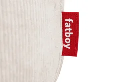 Point Cord Poef van ribstof, beige, 50x50x35 cm