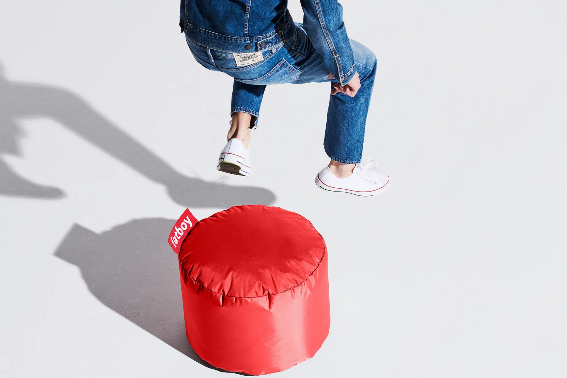 Point Original (Nylon) Poef voor binnen, rood, 50x50x35 cm