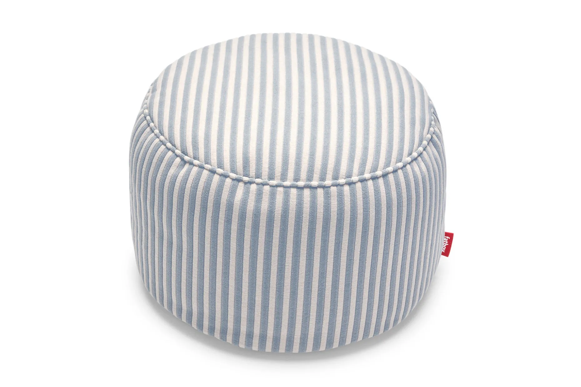 Point Terry Badstof poef, blauw, 50x50x35 cm