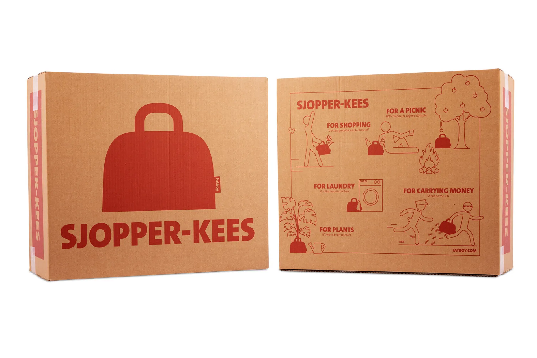 Sjopper-Kees Tas, rood, 47x17x44 cm