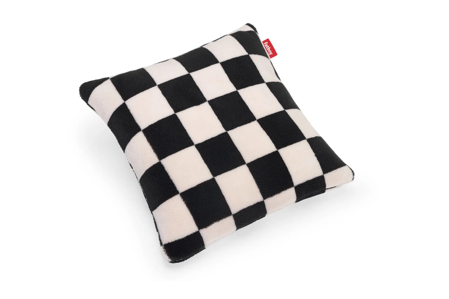 Square Pillow Teddy Kussen gemaakt van superzachte teddystof, wit, 50x50 cm