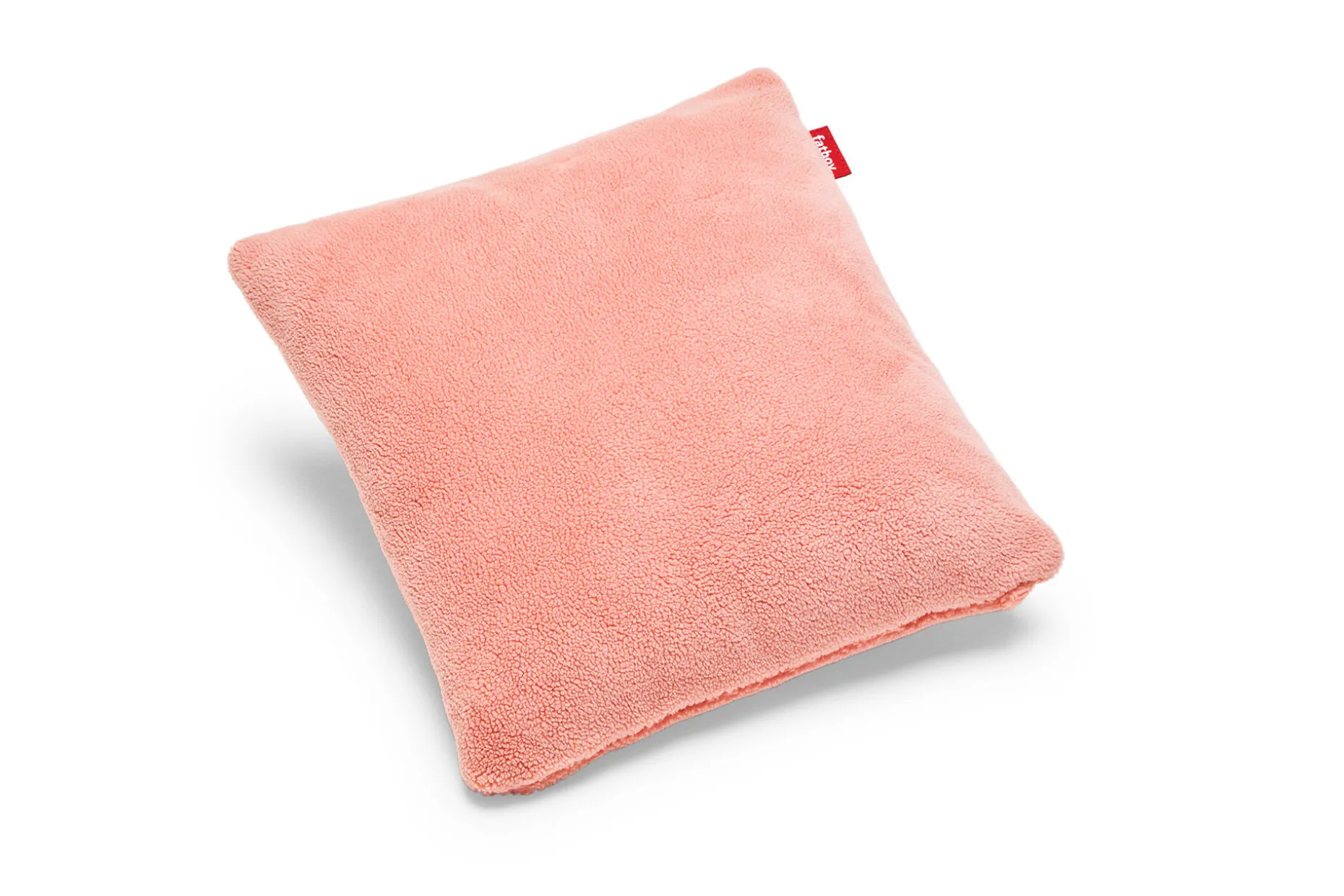 Square Pillow Teddy Kussen gemaakt van superzachte teddystof, roze, 50x50 cm