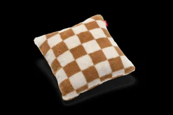 Square Pillow Teddy Kussen gemaakt van superzachte teddystof, bruin, 50x50 cm