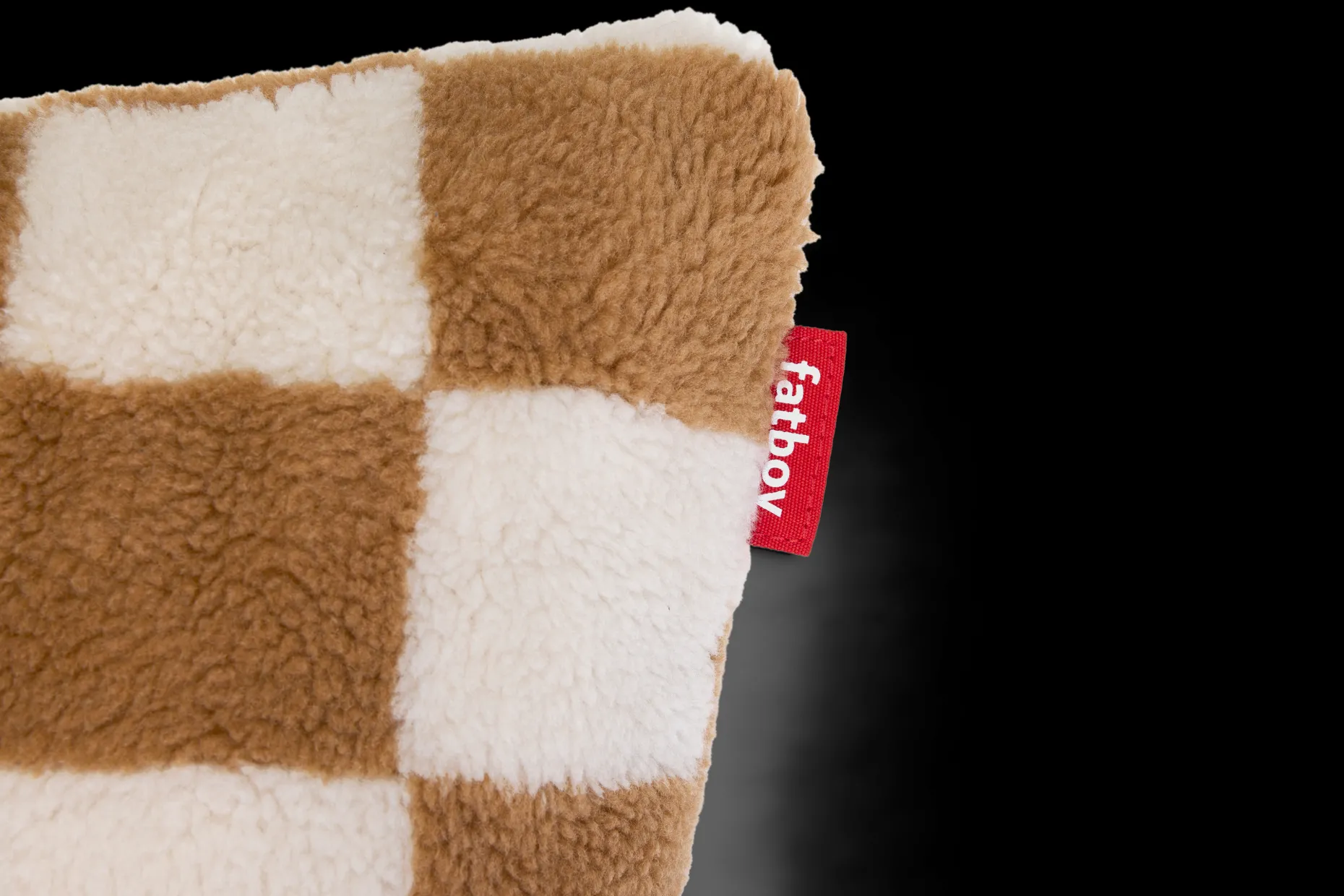 Square Pillow Teddy Kussen gemaakt van superzachte teddystof, bruin, 50x50 cm