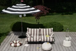 Stripesol + Base Black Parasol met voet, 350x350x280 cm